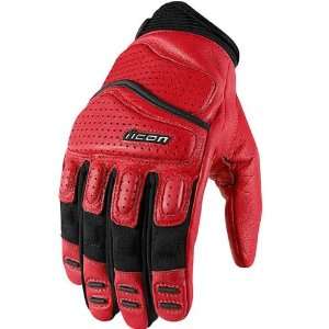  ICON SUPERDUTY 2 LEATHER GLOVES RED 4XL Automotive