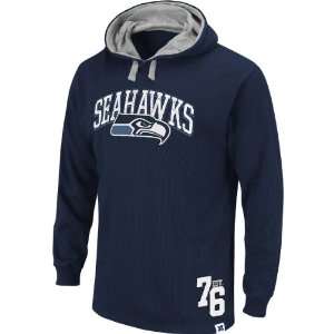   Seahawks Mens Go Long Thermal Hooded Sweatshirt