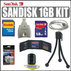  Sandisk 1 Gigabyte Secure Digital 1GB SD Deluxe Card Kit 
