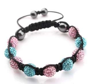 12MM CZ Crystal disco balls latest style Shamballa Bracelets +gift box 