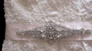 Wedding Dress Beaded Jeweled Crystal Belt Sash  