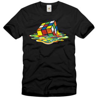 Sheldon Würfel T Shirt Big Bang Theory Melting Rubik cube 