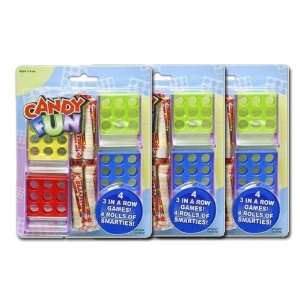   Candy Fun Smarties Tic Tac Toe Party Favors 4 PC Pkg/3 Toys & Games