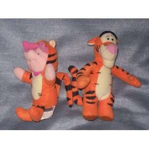  Piglet in Tigger Costume and Tigger 4 Mini Beanies Toys 