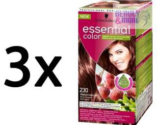 3x Schwarzkopf Essential Color Haarfarbe 230 Mahagoni  