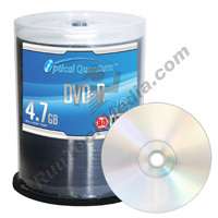 100 Optical Quantum 16x 4.7GB DVD R Blank Media Disc ST  