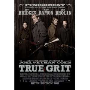 True Grit Original Movie Poster Jeff Bridges Matt Damon Josh Brolin 
