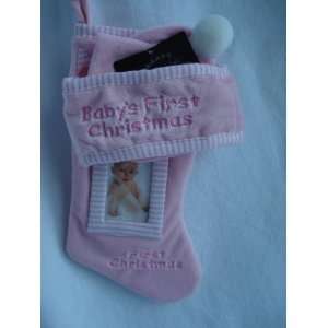   3x5 Photo Infant Pink Christmas Stocking & Hat (Girl) 