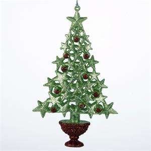  Green Tree with Red Berries Ornament
