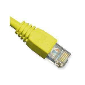  Patch Cord Cat6 Booted 25 Foot Yellow Cable Strain Relief 