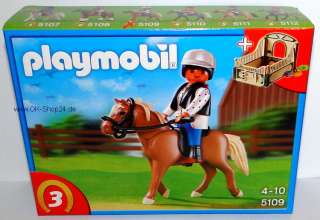 PLAYMOBIL 5107 5108 5109 5112 Pferderassen Pferdebox NE  