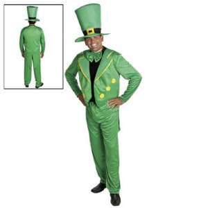 Adult LEPRECHAUN Costume L/XL St Patrick Day Leprachaun 4pc Hat Jacket 