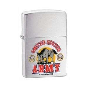  Zippo Lighter US Army, Brushed Chrome