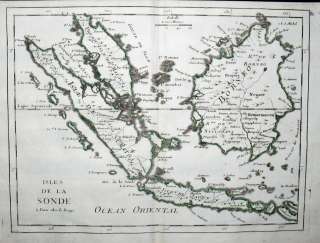 1756   Sumatra Java Borneo Asien Asia Karte Le Rouge  
