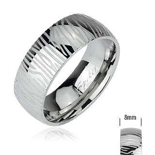 Herren Ring Zebra Look Silber   4 Größen # TR M1492  