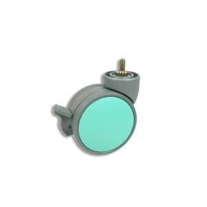 Cool Casters   Grey Caster with Aqua Finish   Item #400 75 GY AQ TS WB 