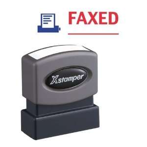  Xstamper Pre Inked Stamp,FAXED Message Stamp   0.5 x 1.62 