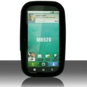  Black Soft Silicon Skin Case Cover for Motorola MB520 