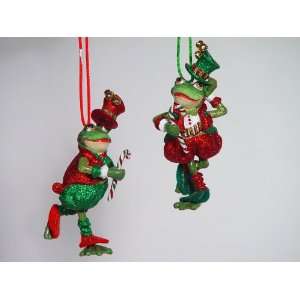 Katherines Collection frog jolly jumper Christmas ornament  