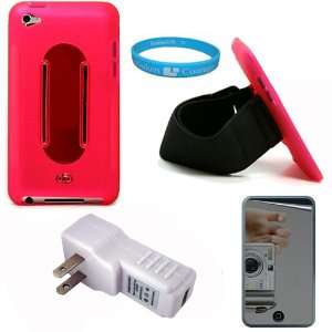  Pink Rubberized Protective Silicone Skin Cover Case with 