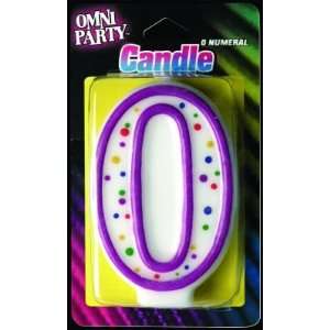    Omni Party Numerical Candle 0 Year Shaped (6 Pack)