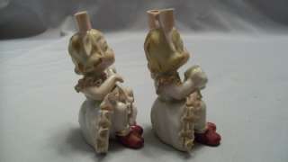 Vintage Bone China Lace Figurines Girls W/Instruments  