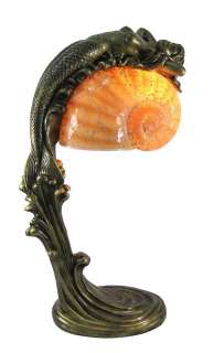 Beautiful Jumping Mermaid Table Lamp Shell Shade  