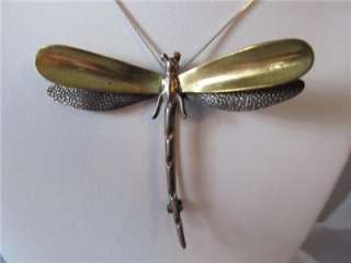 Estate Vintage Unique Dragonfly Brooch/Necklace  