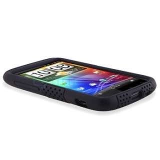   Hard Silicone Rubber Gel Skin Case Cover For HTC Sensation 4G  