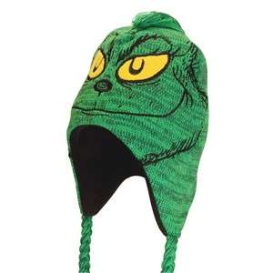 Dr. Seuss   Grinch Head Peruvian Knit Hat  