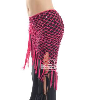 belly dance hip scarf Triangle Shawl 10Colors IN  