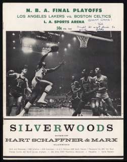 1962 63 NBA Championship Program    Lakers & Celtics  