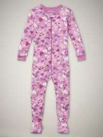 Baby Gap Girls Heart Footed Sleeper Pajamas 3 3T NWT NEW NIP  