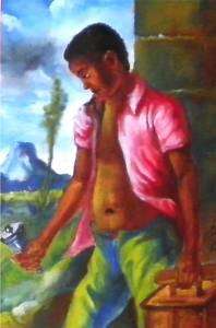 Haitian Original Oil Paintings/Ink Canvas Reproduction   
