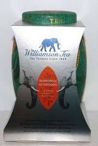 Williamson AFTERNOON TEA 40 Bags in Elephant Tin Box Container 