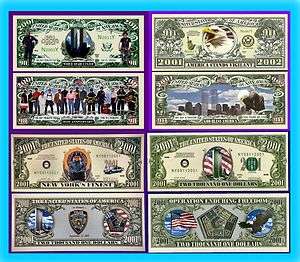 COMMERATE 911 WTC NEW YORK POLICE NOVELTY DOLLAR BILL  