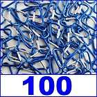 100 wholesale lot aluminum carabiners new sapphire blue returns 