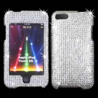 BLING RHINESTONE CASE APPLE iTOUCH 2 3 TOUCH IPOD SILVER DIAMOND WHITE