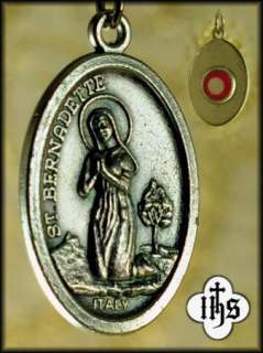 Bernadette Lourdes Saint Relic Catholic Medal Pendant  