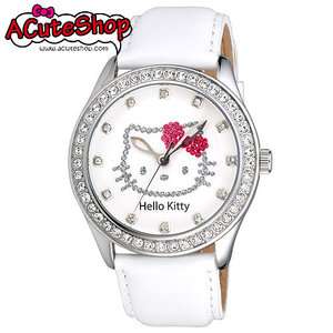 Sanrio Hello Kitty Womens Crystal Watch LK598MW White  