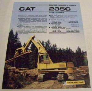 Caterpillar 1988 235C Log Loader Sales Brochure  