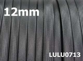 12mm Expandable Braided DENSE PET Sleeving / Cable BLK  