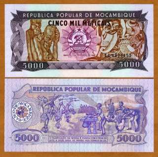 Mozambique, 5000 (5,000) meticais, 1988, P 133, AA, UNC  