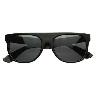 Super Retro Flat Top Sunglasses 8066 Matte Flat BLACK  