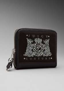 JUICY COUTURE Scotty Bling Velour SFP Wallet in Black/Grey at Revolve 