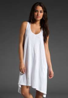 WILT Slub Angle Tank Dress in White  