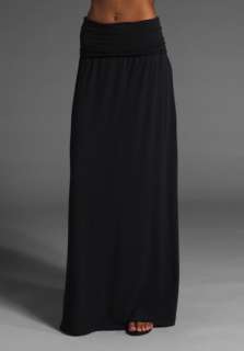 SPLENDID Lycra Long Skirt in Black  