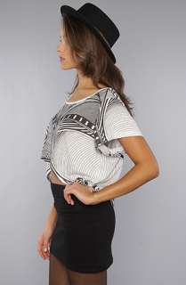 MINKPINK The Once We Were Warriors Crop Tee in Black and White 