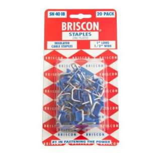 Briscon 1/2 In. Blue Plastic Insulated Cable Staples (20 Pack) SN 40 