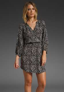 JOIE Molly Abstract Paisley Molly Dress in Caviar  